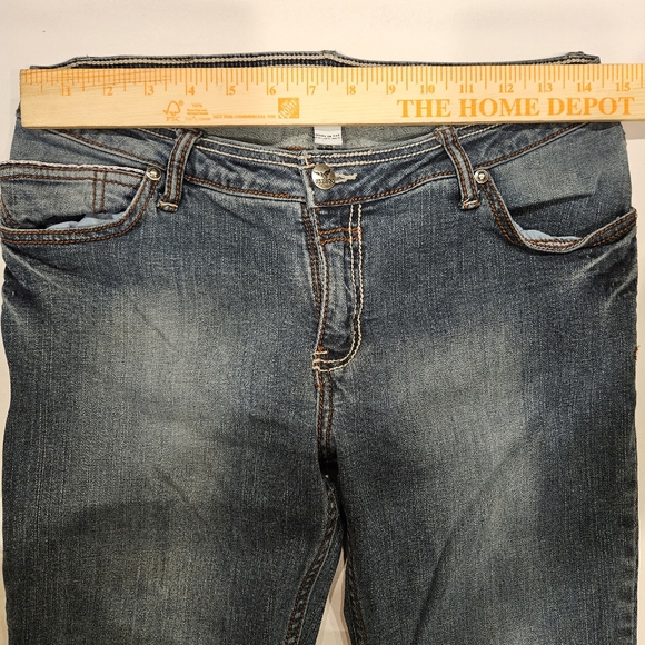 Freego women’s Denim Blue Washed Jeans size 32 low jegging slim Skinny Leg - Picture 9 of 16
